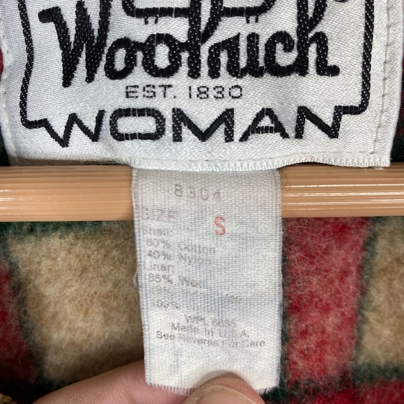 Vintage Woolrich Woman Chore Coat S Wool Lined Plaid Barn Utility Fisherman - Picture 13 of 16
